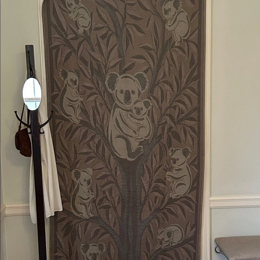 Gum Tree Koalas Blanket 2 Side FLiPSiDE Jacquard Loom Weave 100% Organic Cotton